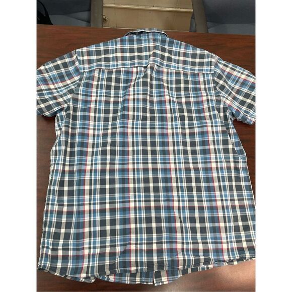 Wrangler Mens Checkered Button Up Short Sleeve Shirt Size XL - Picture 3 of 5